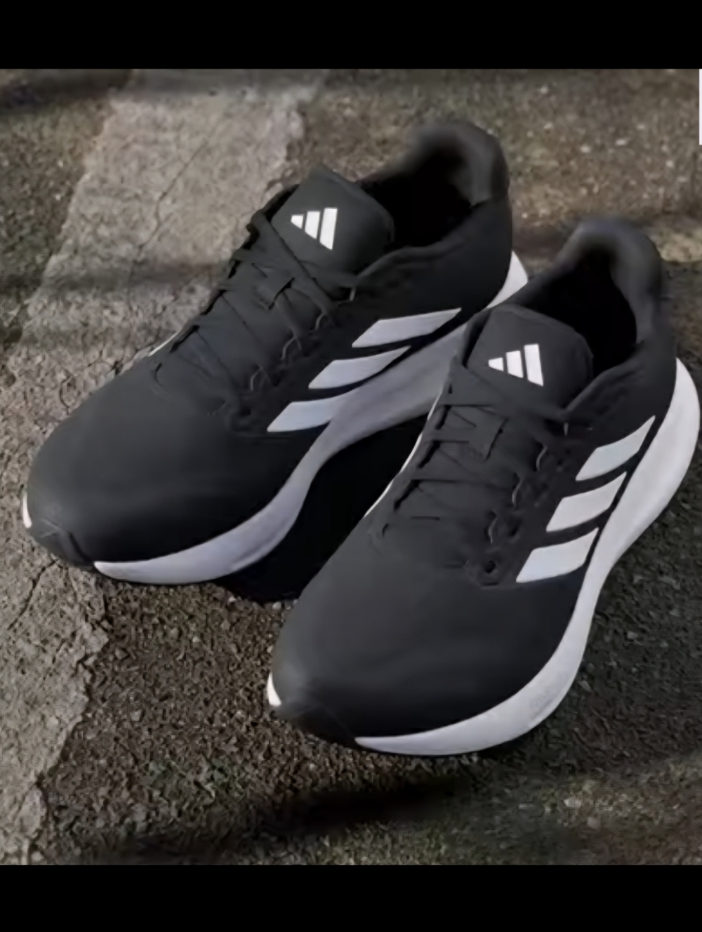 adidas Runfalcon 5 Men's Running Shoes Black and White Size 11 Breathable